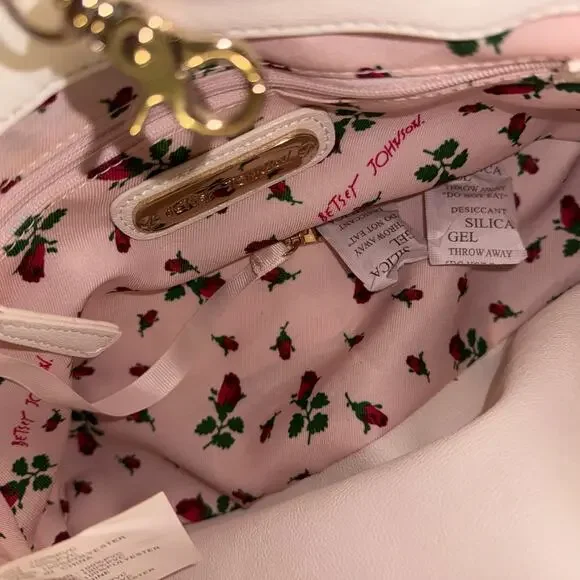 Betsy Johnson Bow Satchel Bag – CLEAN – Pastel Rainbow Ombré – Pearl Detail - Picture 8 of 15